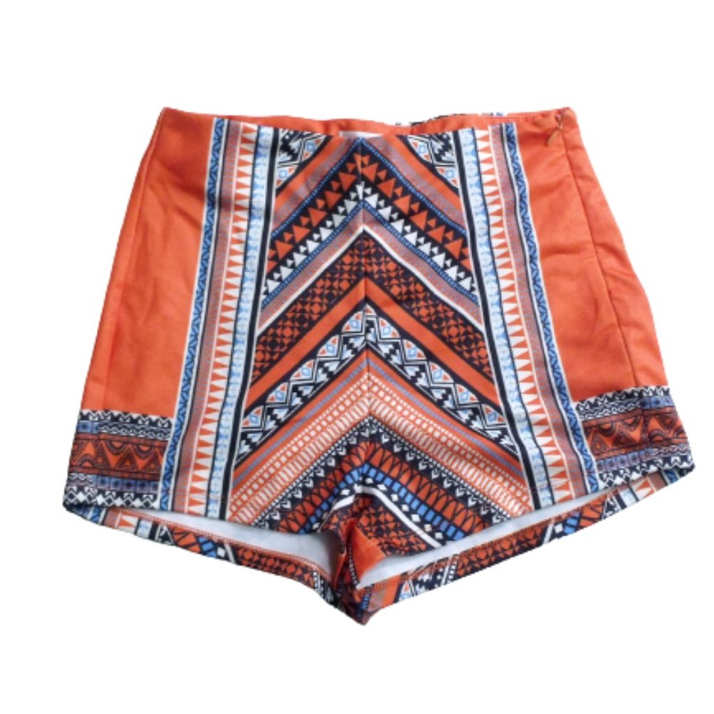 Jealous Tomato High-Waisted Aztec Shorts